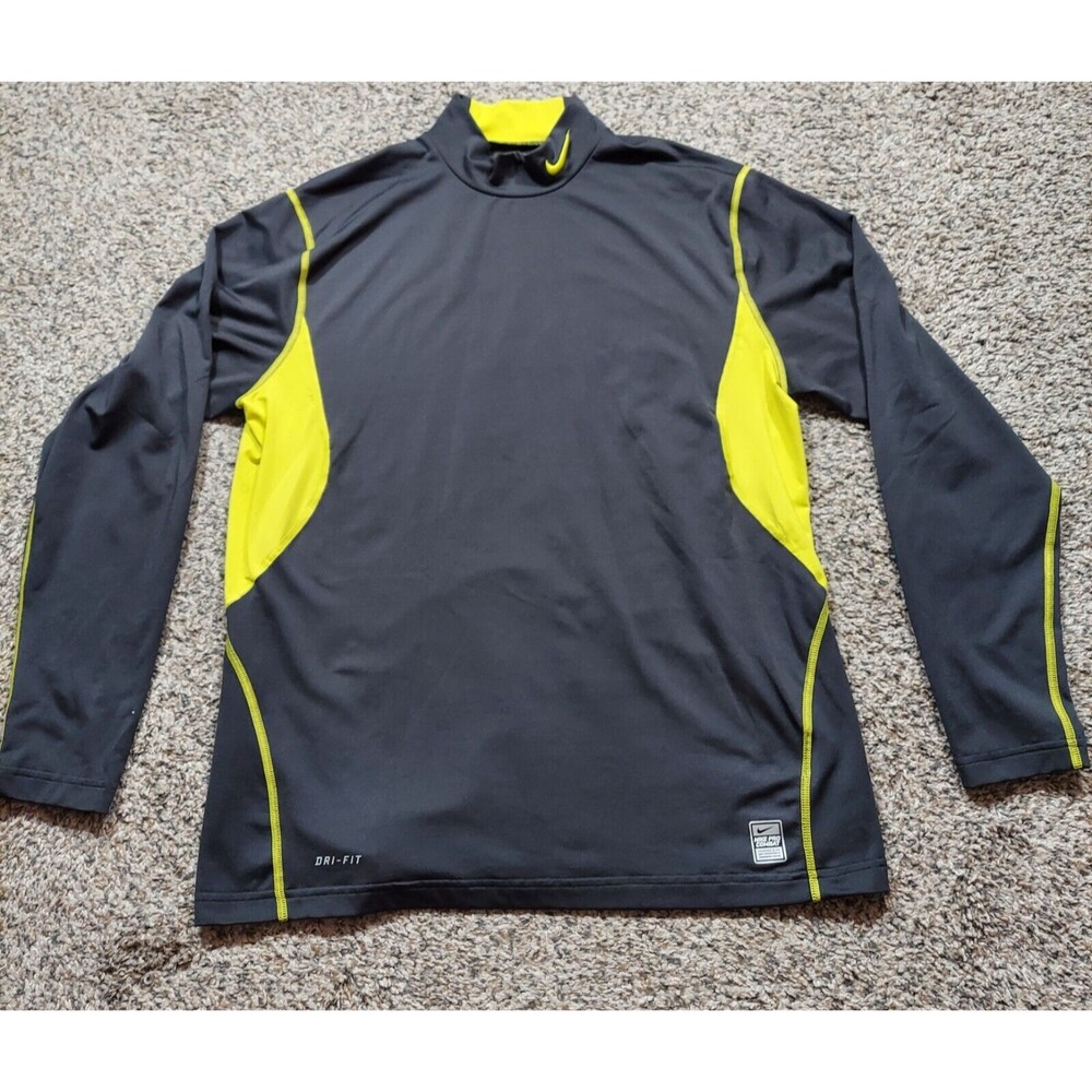 Nike Pro Combat Dri Fit Pullover Fitted Shirt Mens Size X-Large